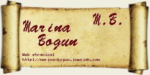 Marina Bogun vizit kartica
